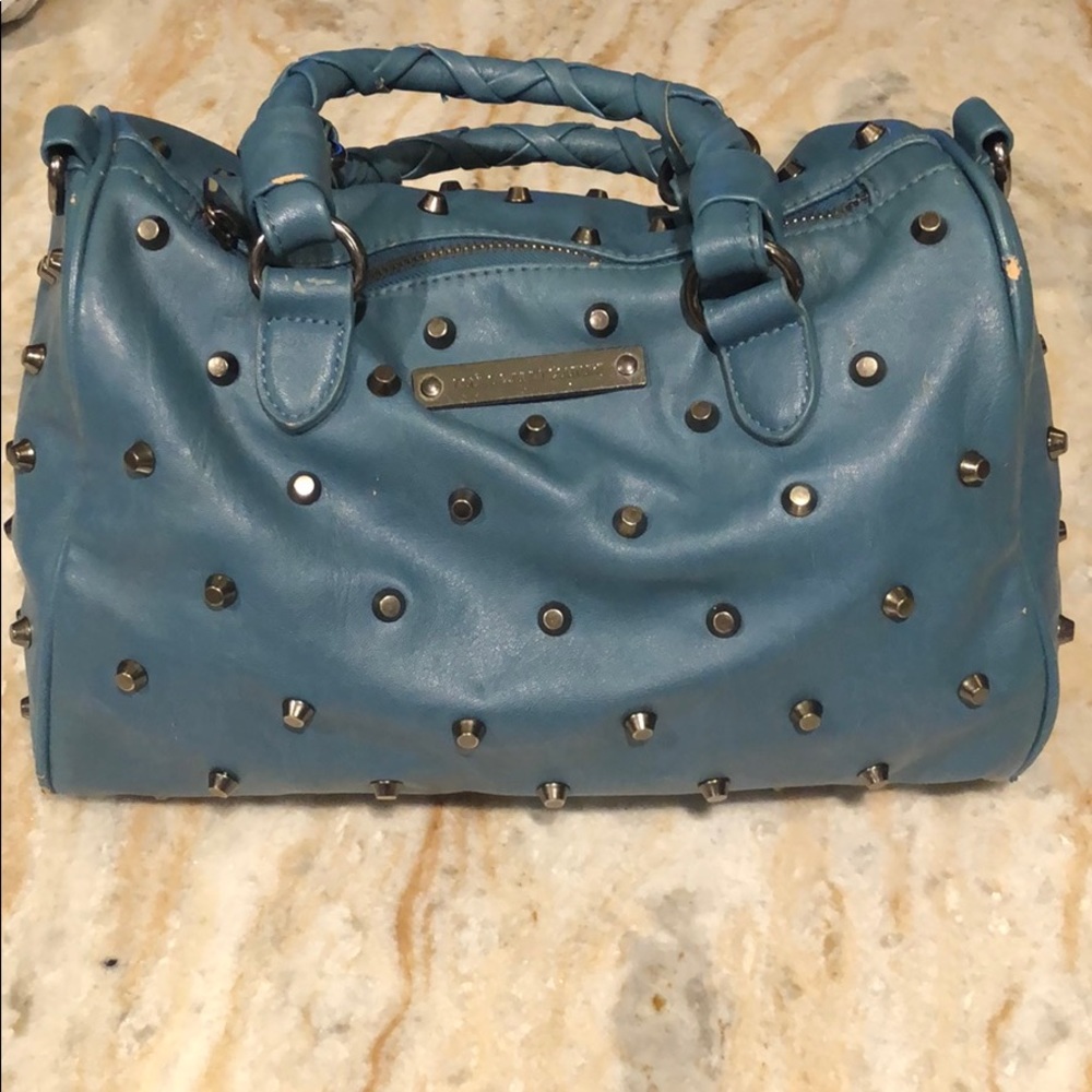 Blue studded purse